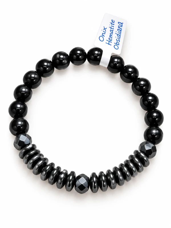 PULSERA ONIX Y HEMATITA 8MM's foto | Kebolahavana |  BizneCubano