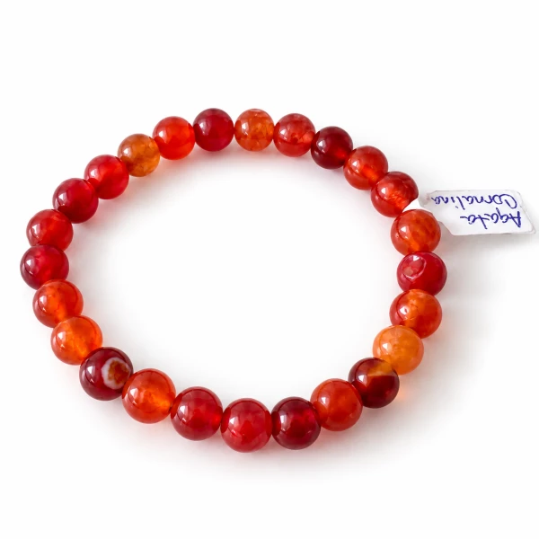 PULSERA AGATA CORNALINA 8MM's foto | Kebolahavana |  BizneCubano
