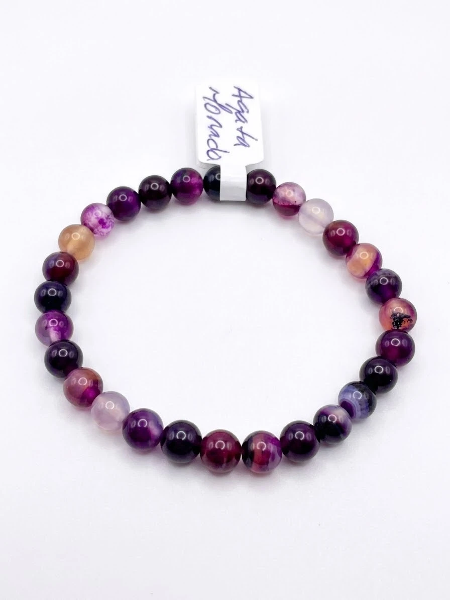 PULSERA AGATA MORADO 6MM's foto | Kebolahavana |  BizneCubano