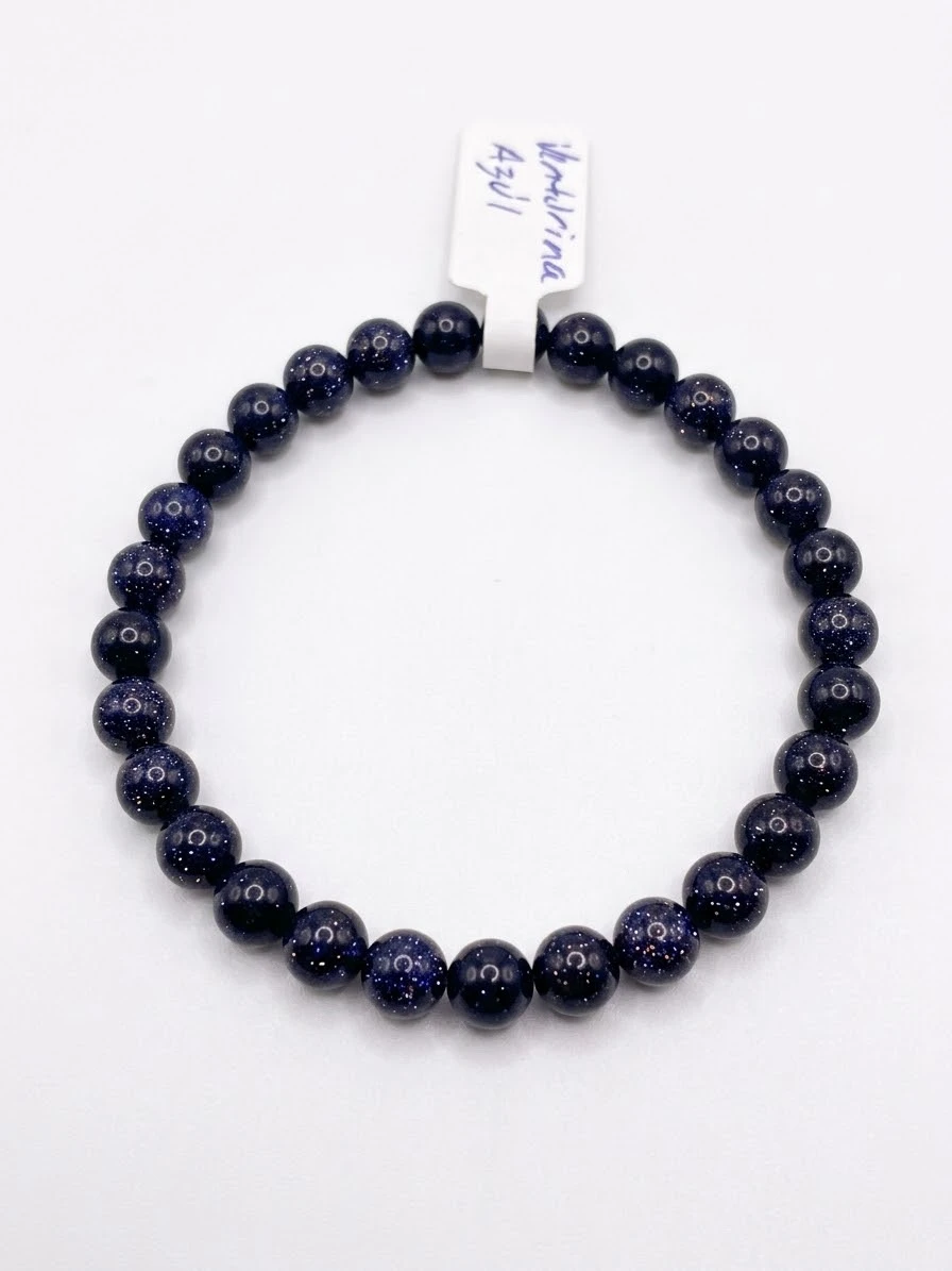 PULSERA VENTURINA AZUL 6MM's foto | Kebolahavana |  BizneCubano