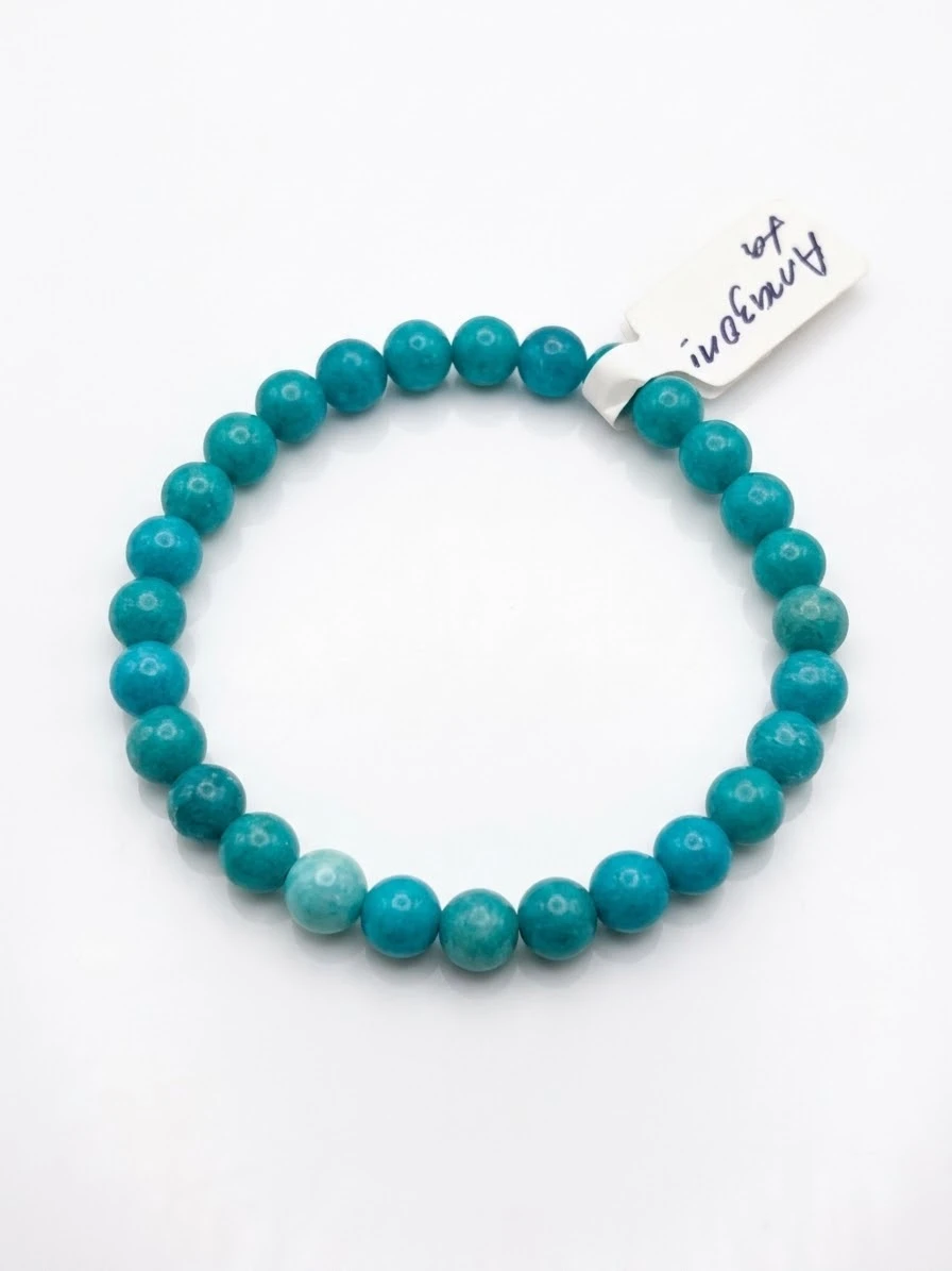 PULSERA AMAZONITA 6MM's foto | Kebolahavana |  BizneCubano