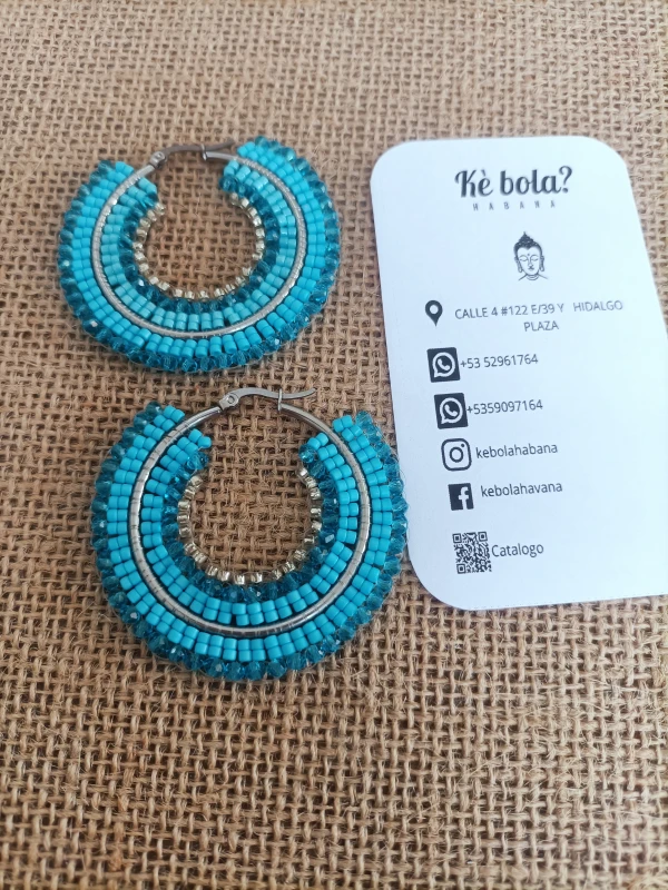 Argollas grandes azules's foto | Kebolahavana |  BizneCubano