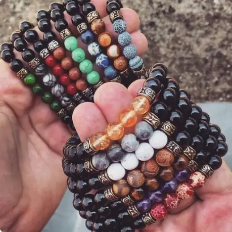 Pulseras cuarzo 6 mm en Kebolahavana
